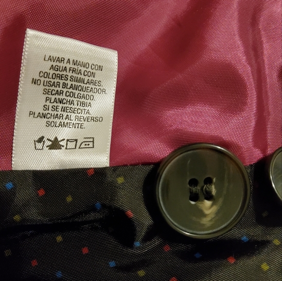 Covington Magenta Velvet Long Sleeve Jacket With 4 Pockets Size M/M (10-12) - Picture 8 of 9